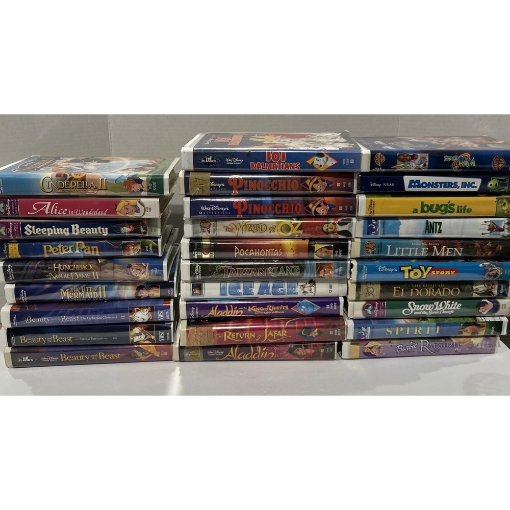 Disney VHS Tape Lot NTSC Children's & Family Animation Classic Collection 29 Lot